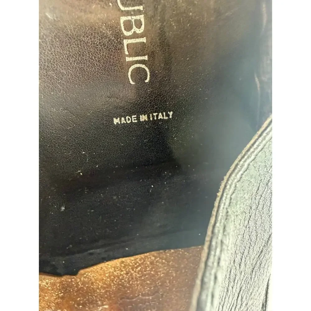 Banana Republic Black Leather Slide Mules Women's Italy Comfort Sandals - Picture 7 of 13